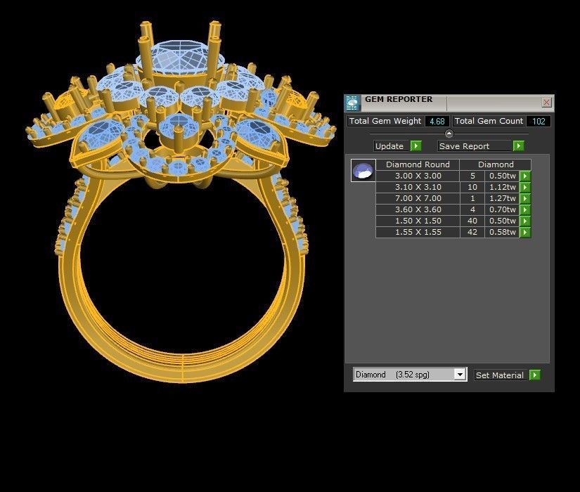 R111 women ring 2021  cad 3D model_1