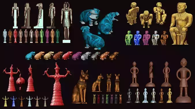 Ancient Gods and Goddess Collection - CNC 3D print model