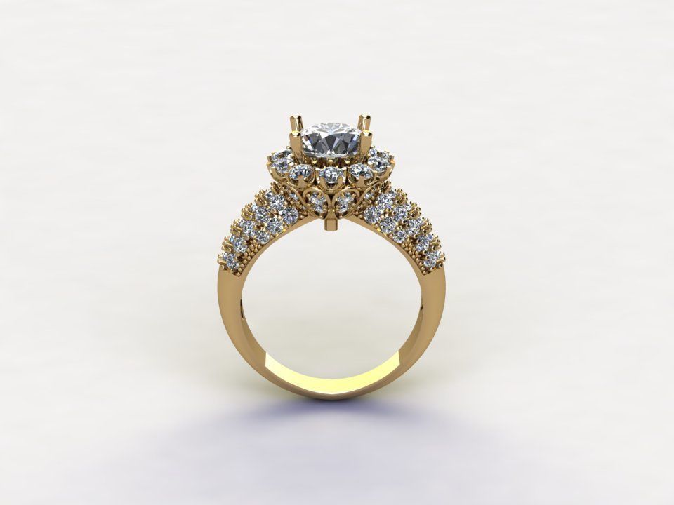 R109 women ring 2021 cad file 3D model_3