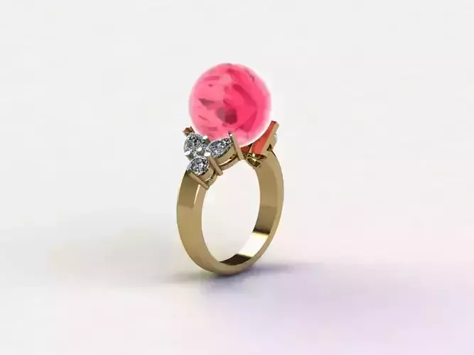 R108 Peal women ring jewelry 2021 cad file