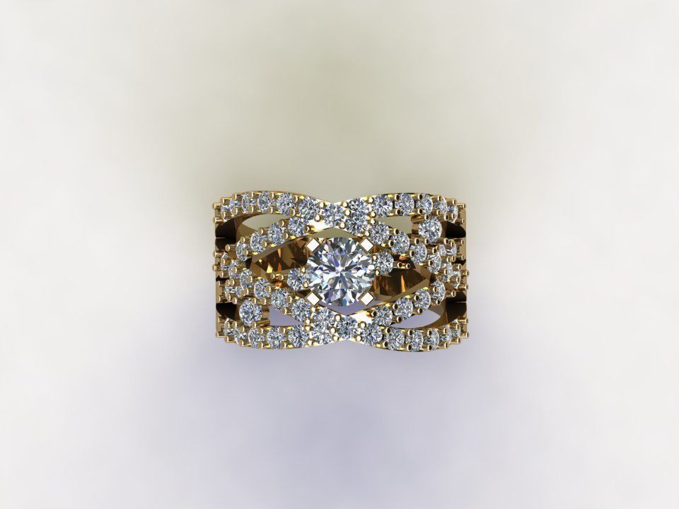 R101 Women Ring 2021 Normal design cad file 3D model_2