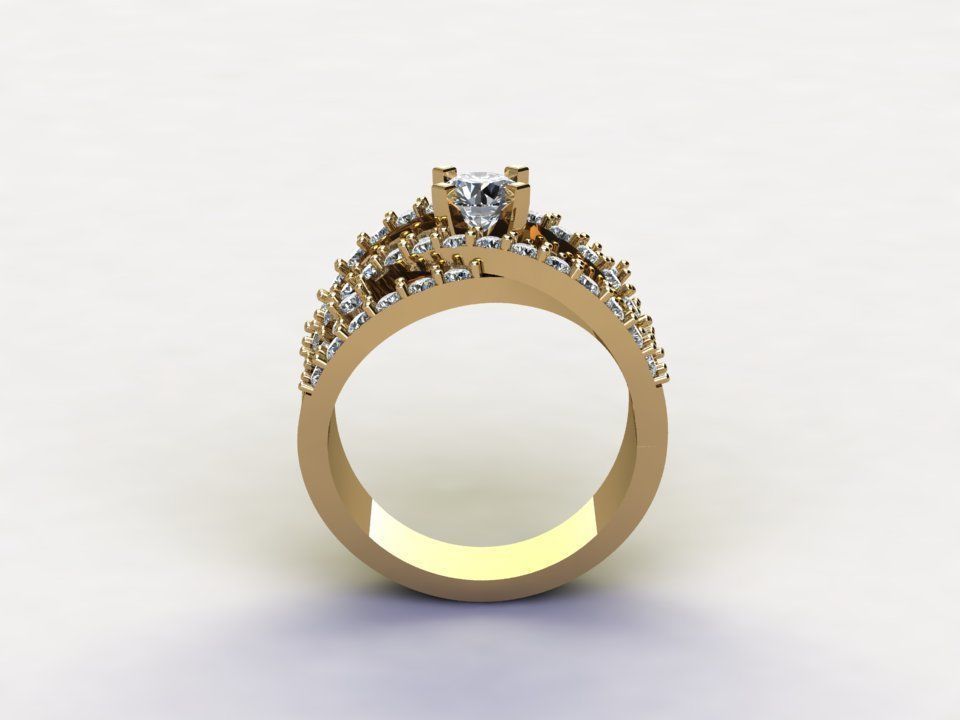 R101 Women Ring 2021 Normal design cad file 3D model_4