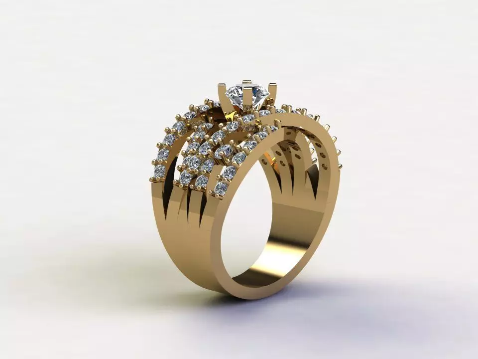 R101 Women Ring 2021 Normal design cad file 3D model_0