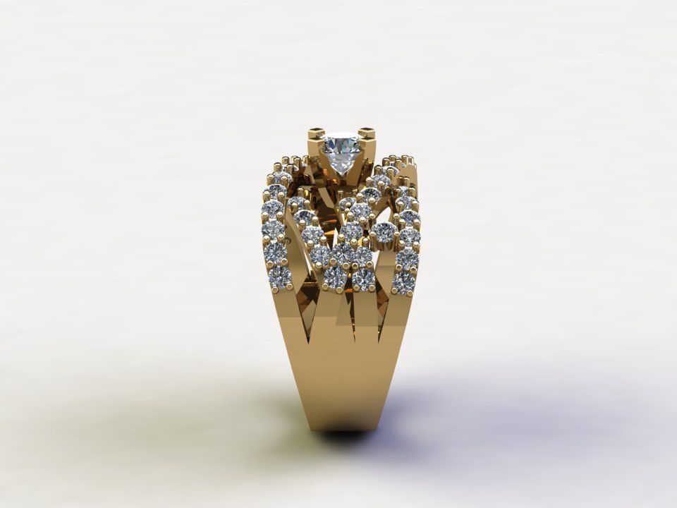 R101 Women Ring 2021 Normal design cad file 3D model_5