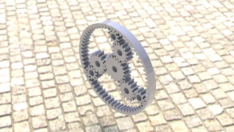 planetary gear Free 3D model_0