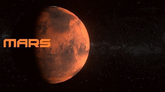 3D Mars HD Low-poly 3D model