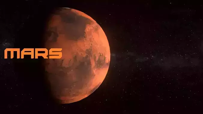 3D Mars HD Low-poly 3D model