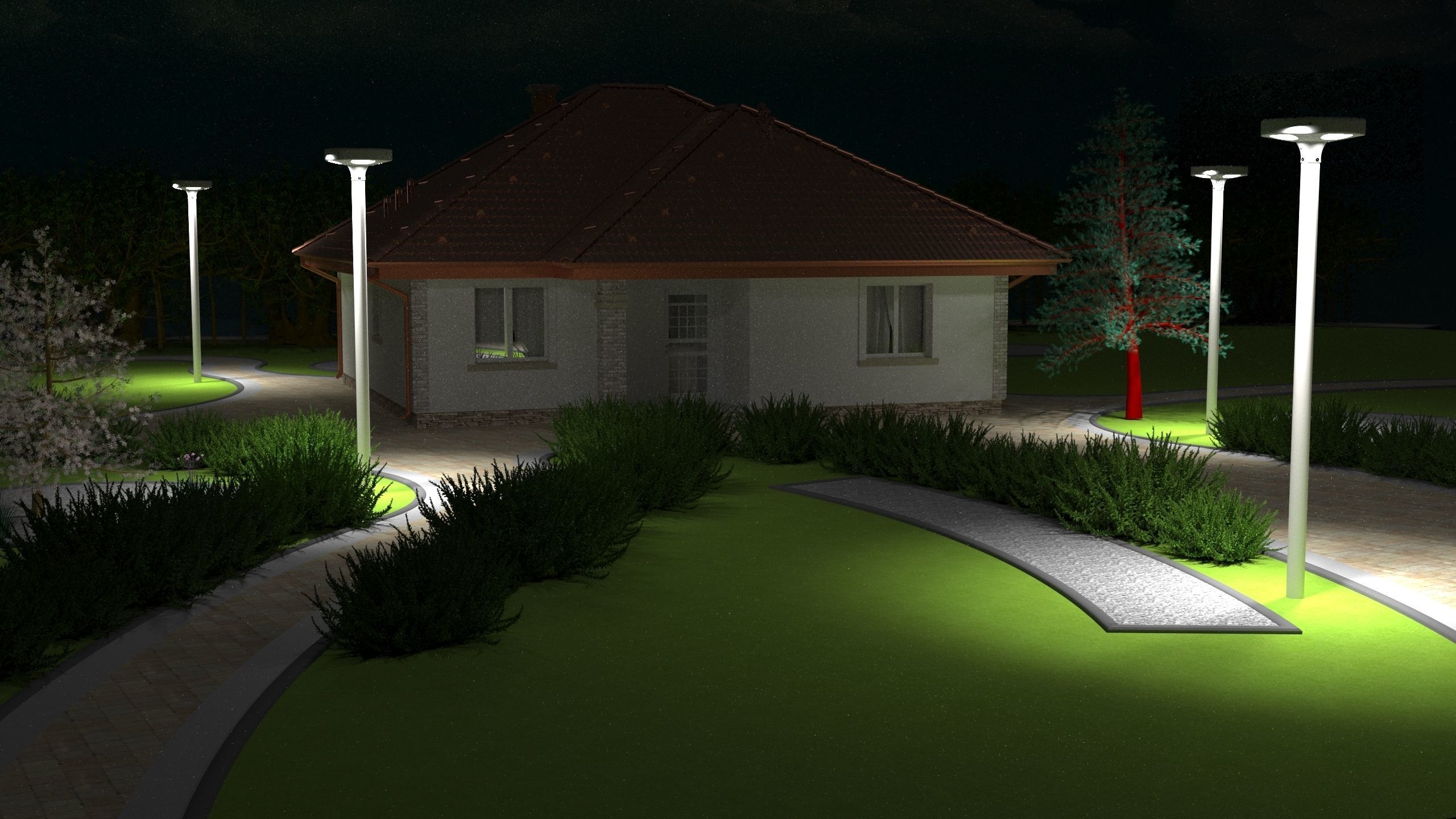 Modern House exterior  3D model_4