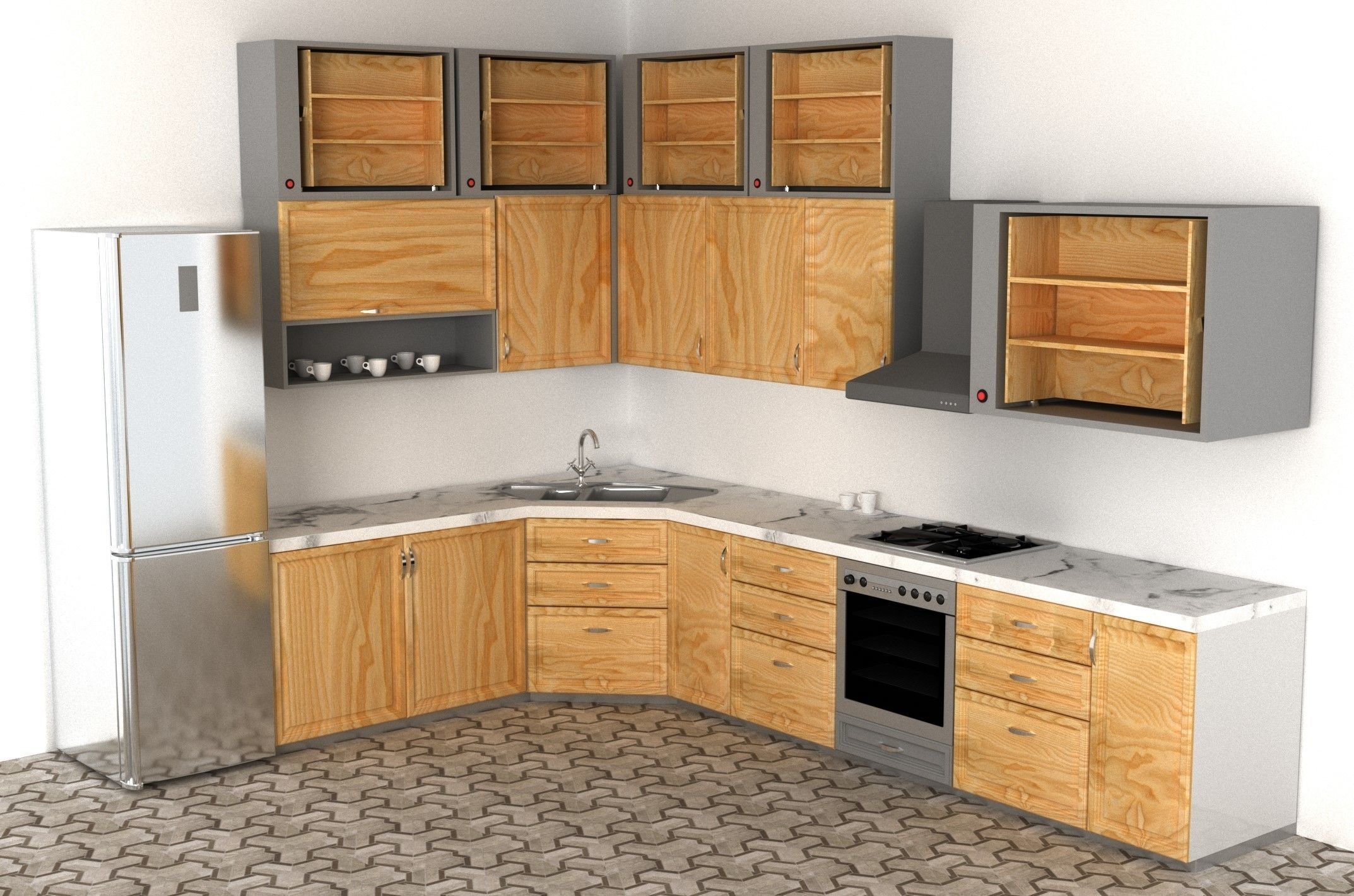 Modern House exterior  3D model_17