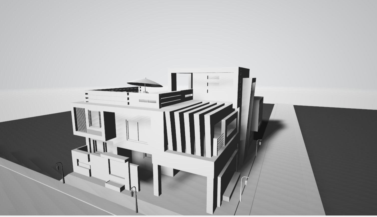 Modern House exterior  3D model_14