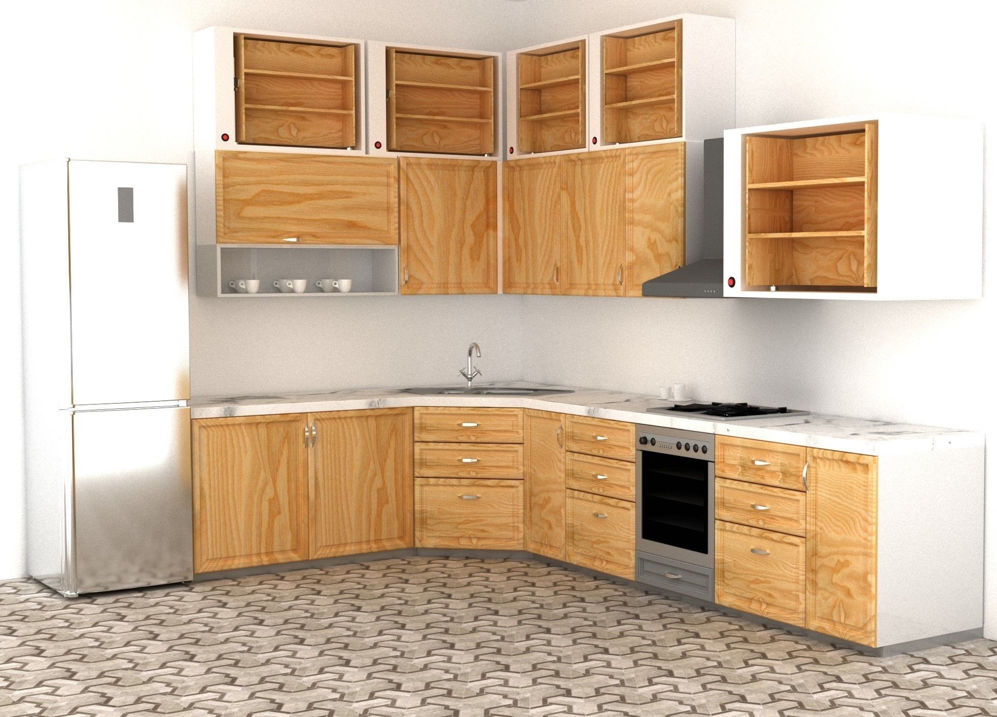 Modern House exterior  3D model_16