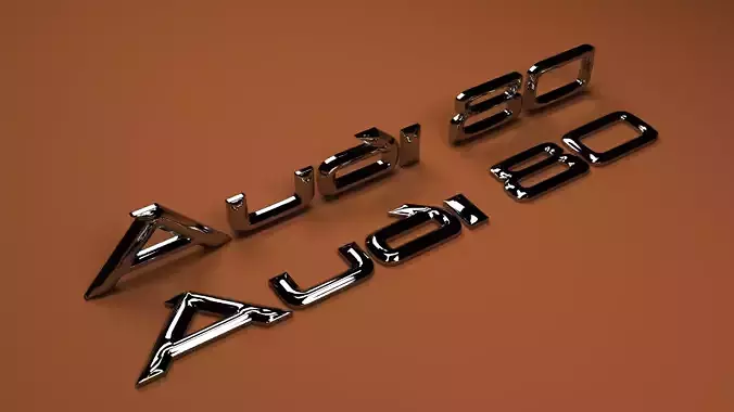 AUDI 80 LOGO STL 3D print model