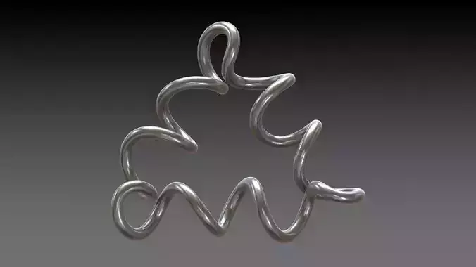 tri-spring silver letter m