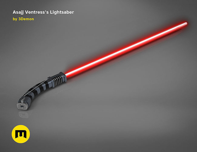 Asajj Ventress Lightsaber 3D print model