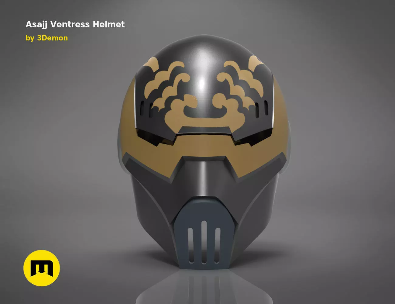 Asajj Ventress helmet 3D print model_0
