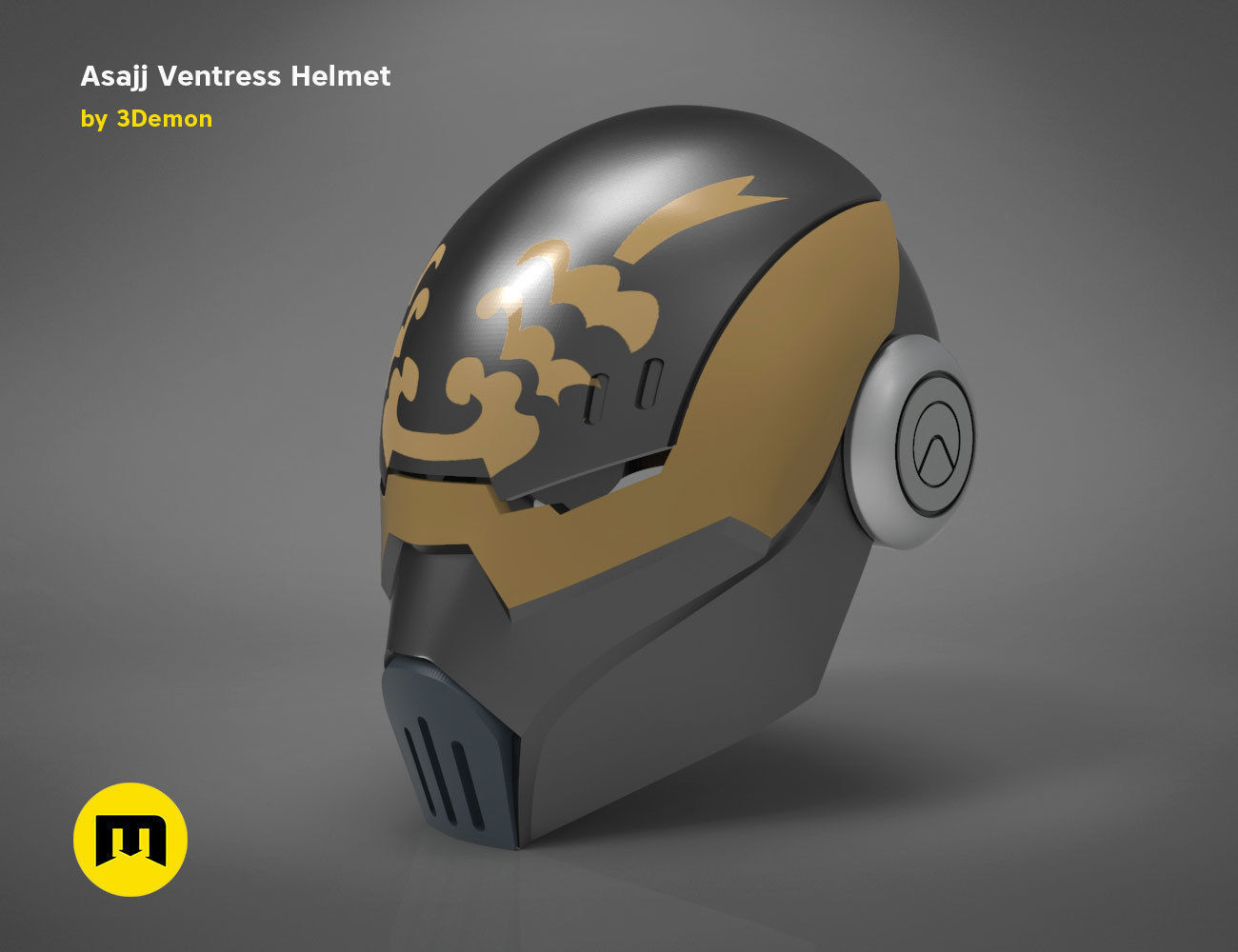 Asajj Ventress helmet 3D print model_2