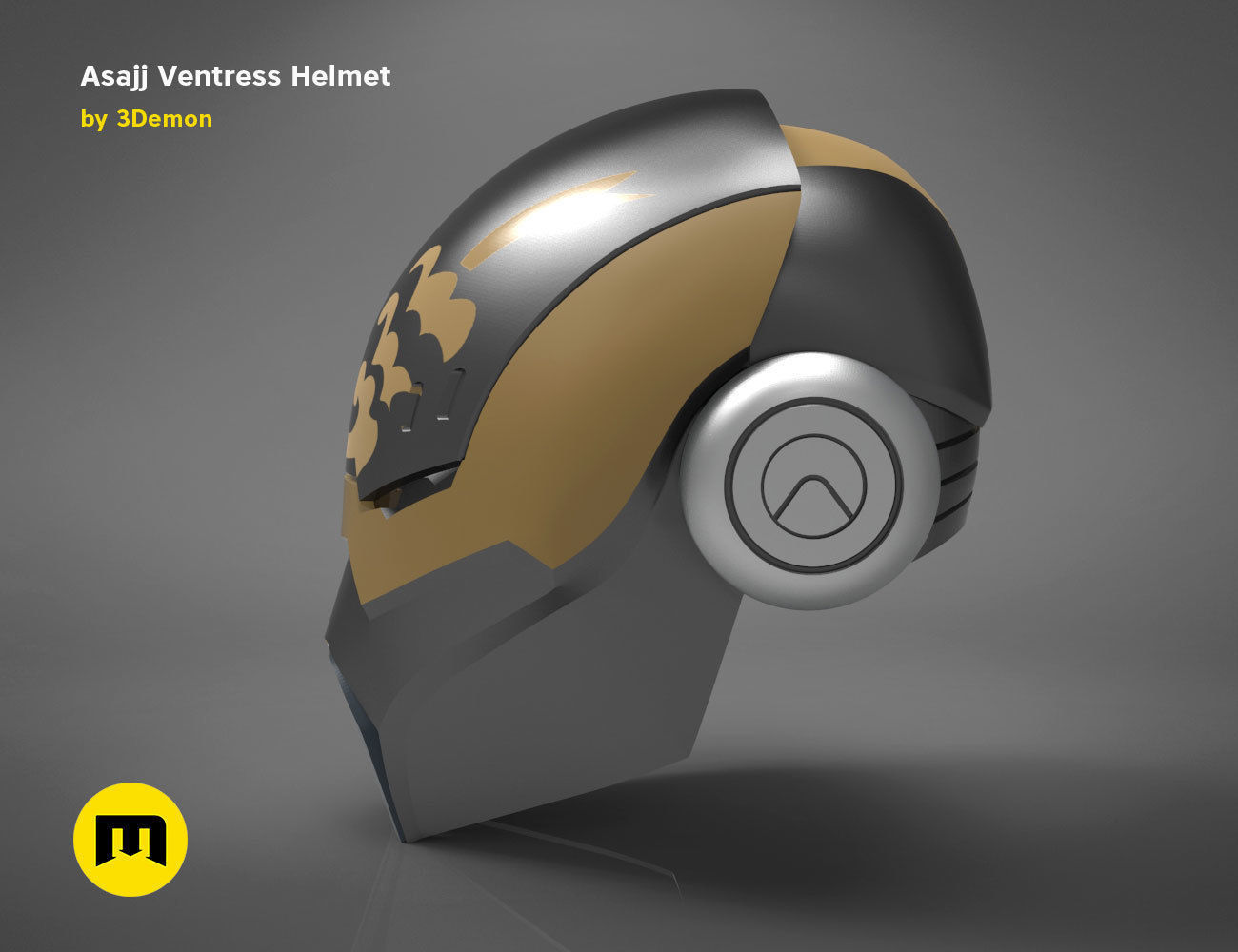 Asajj Ventress helmet 3D print model_3