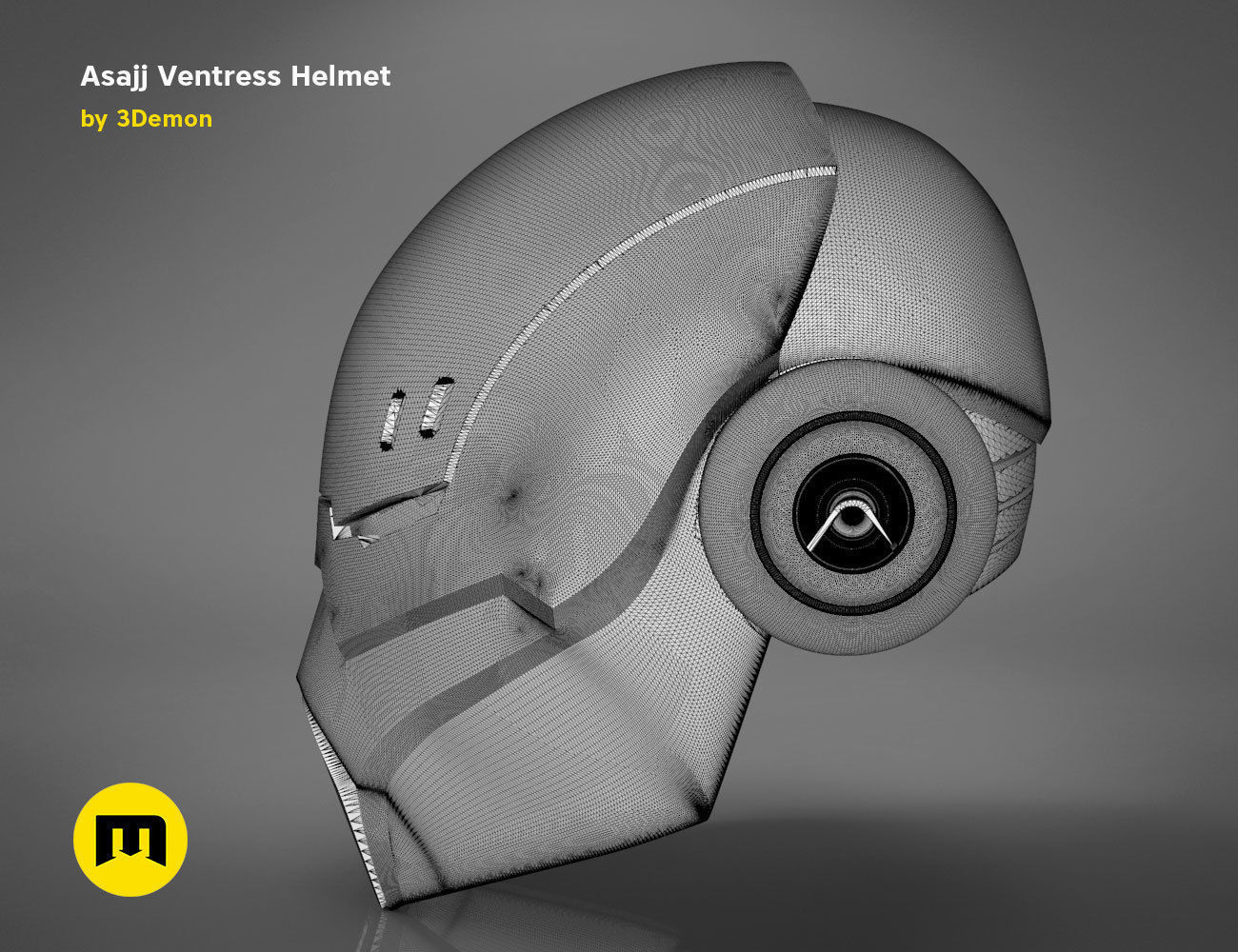Asajj Ventress helmet 3D print model_14