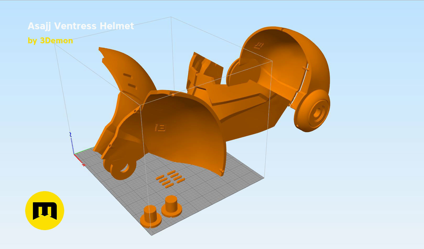 Asajj Ventress helmet 3D print model_6