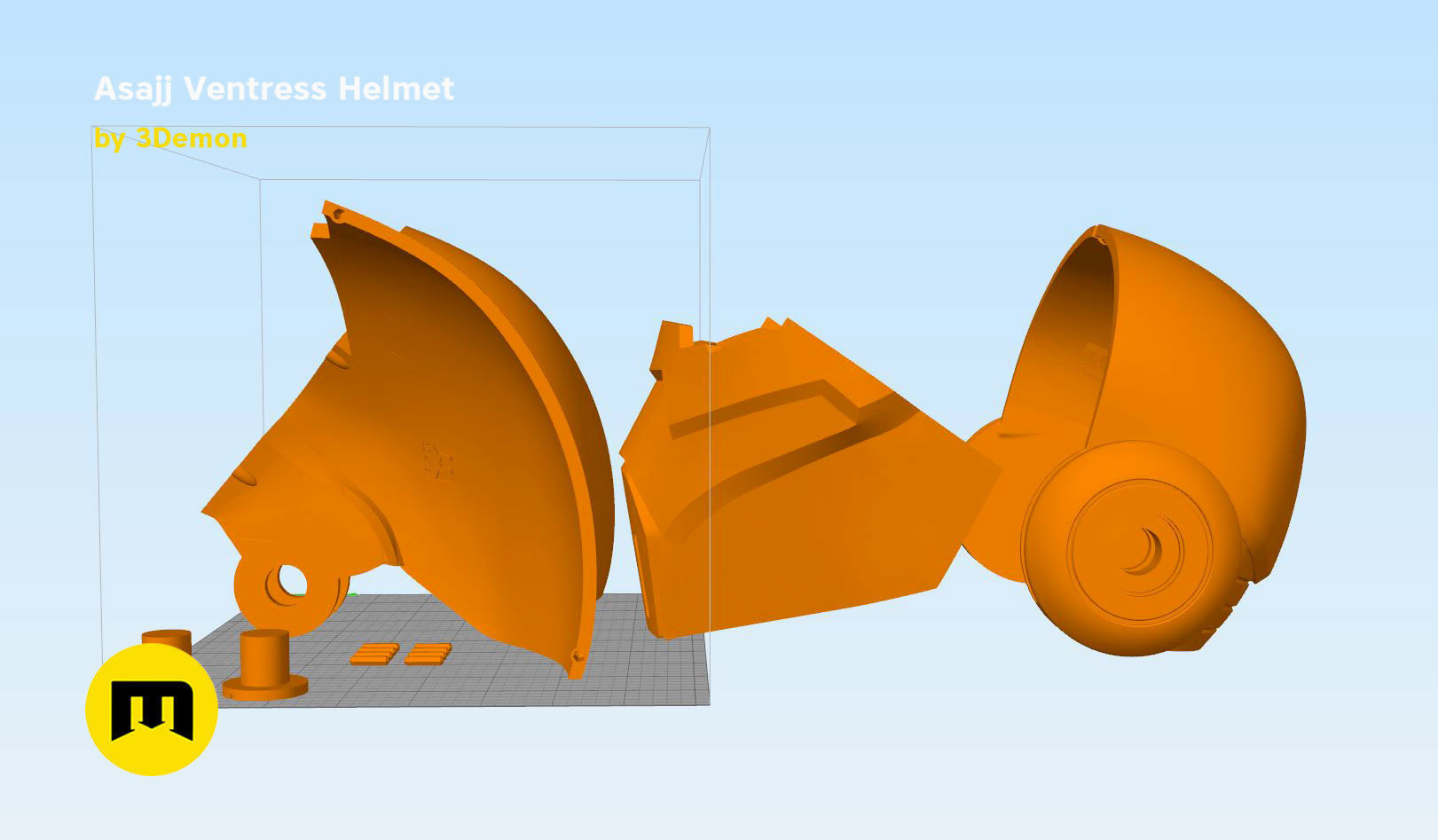 Asajj Ventress helmet 3D print model_7