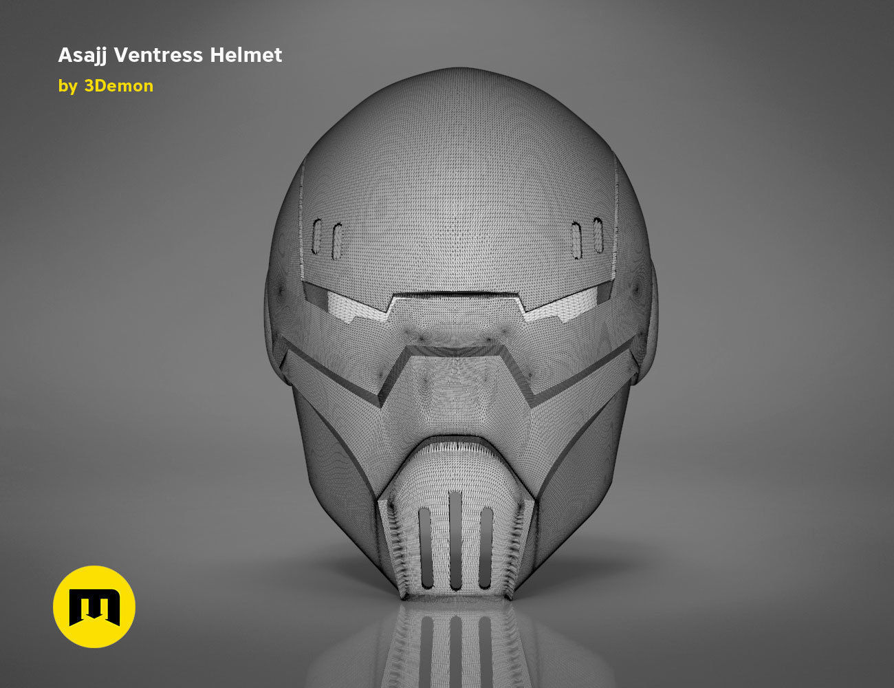 Asajj Ventress helmet 3D print model_13