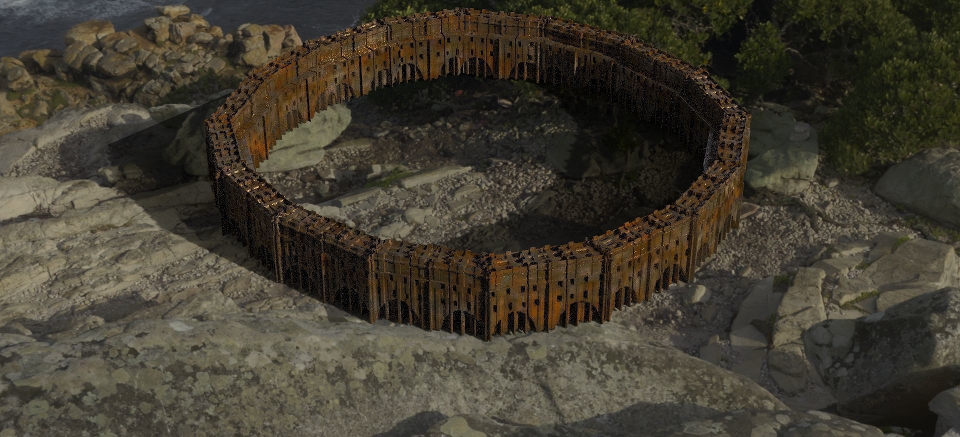 Babylon Tower base wall 3D model_2