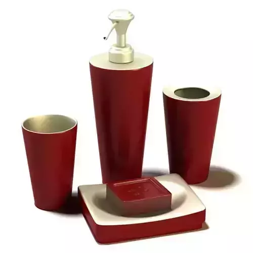 Red Bathroom Sink Set