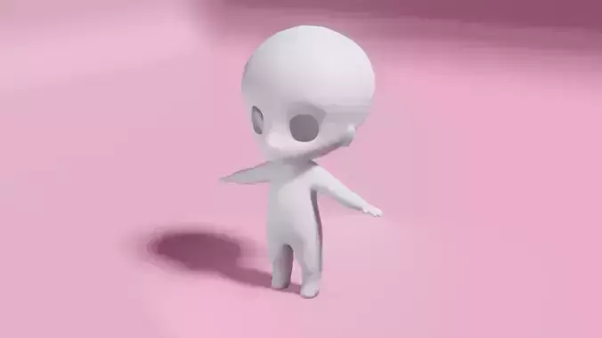 Chibi Character base mesh 3D model