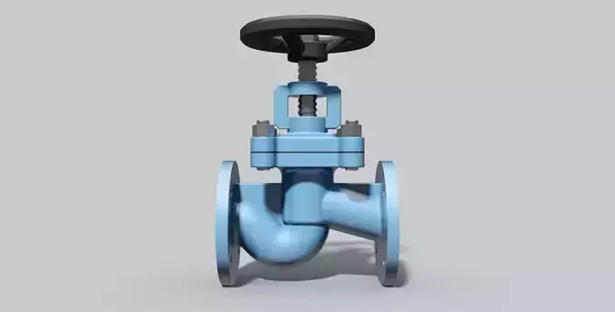 DN40 PN16 - Bellow sealed globe valve - Autodesk Inventor 3D model