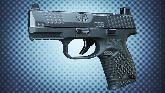 FN 509 Compact MRD BLK Low-poly 3D model