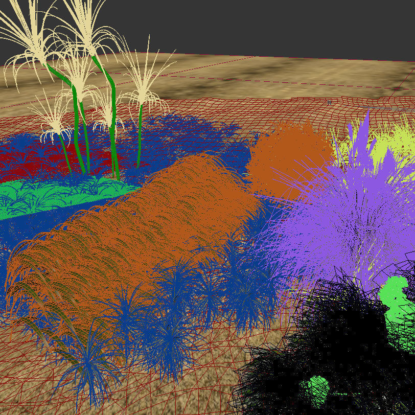 3D Plant Collection 1 garden with grasses and flowers 3D model_5