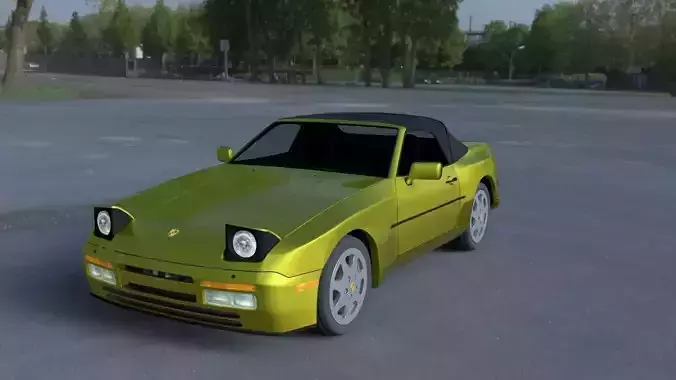 Porsche 944 Cabriolet with Interior HDRI