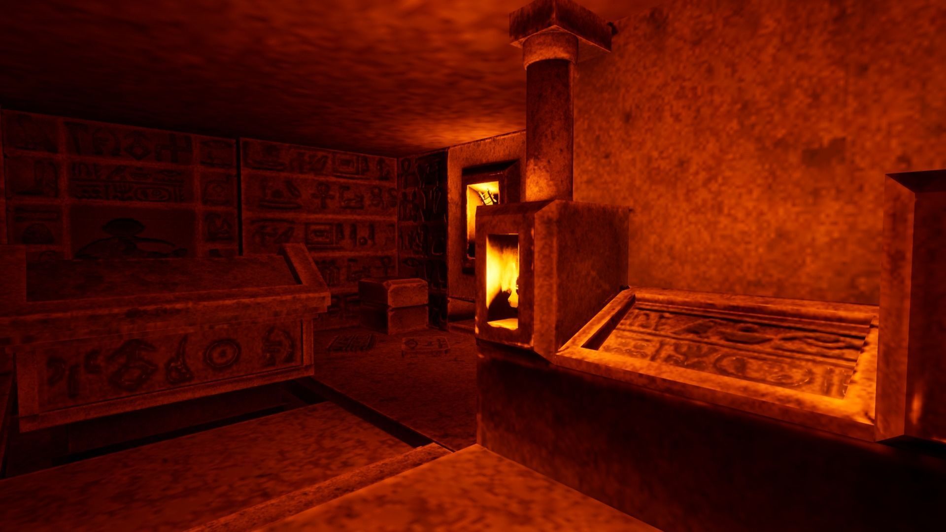 Low Poly Egyptian Sarcophagus - Egyptian Tomb Low-poly 3D model_2