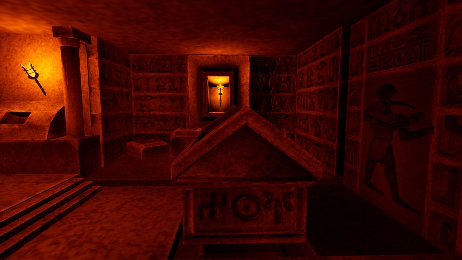 Low Poly Egyptian Sarcophagus - Egyptian Tomb Low-poly 3D model_6