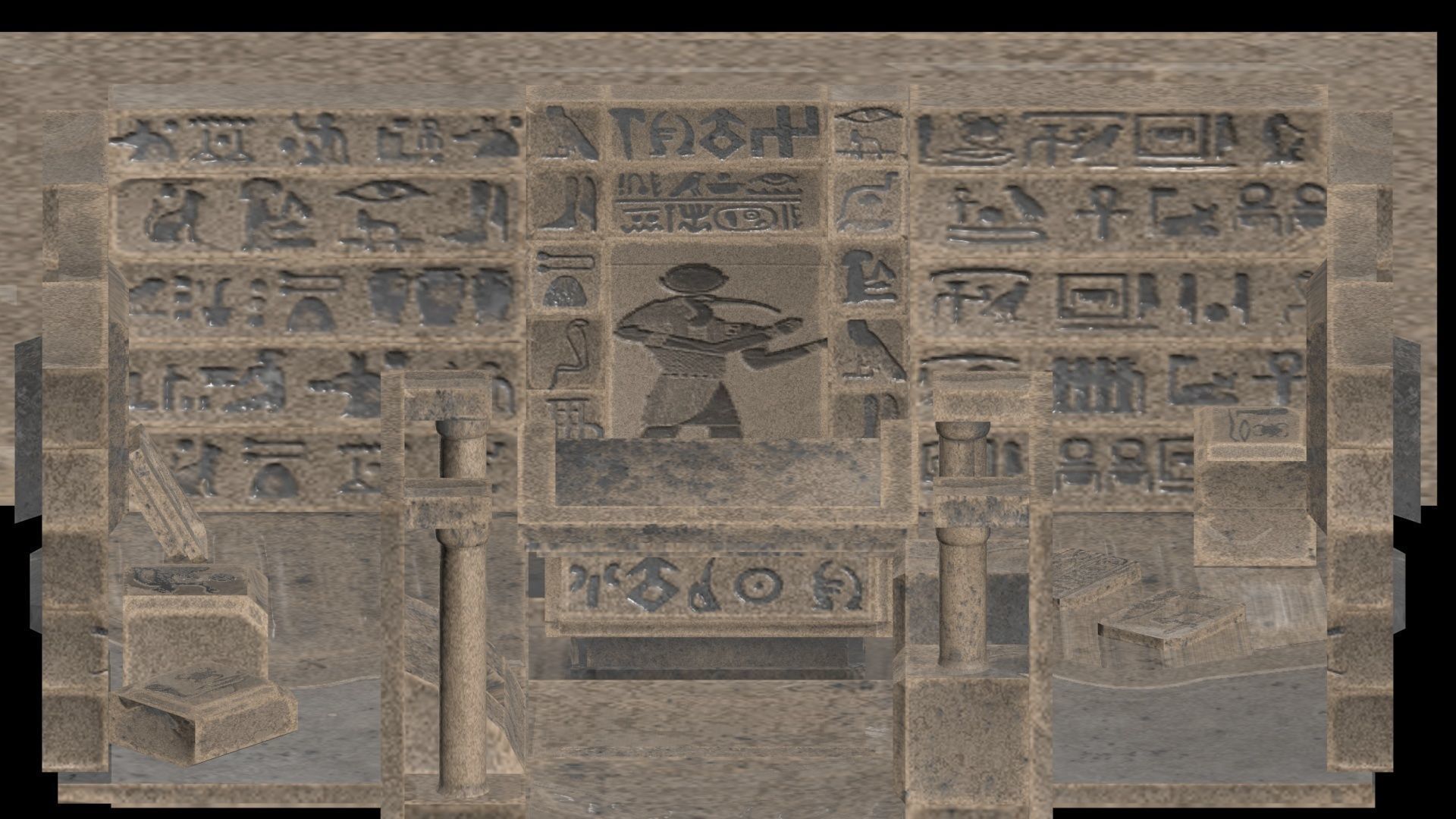 Low Poly Egyptian Sarcophagus - Egyptian Tomb Low-poly 3D model_11