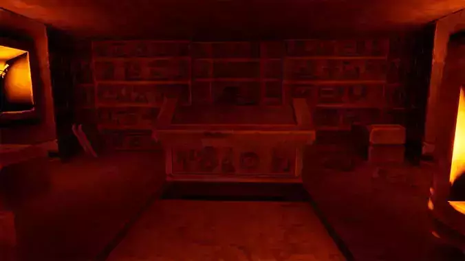 Low Poly Egyptian Sarcophagus - Egyptian Tomb Low-poly 3D model