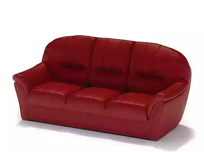 Red Leather Sofa