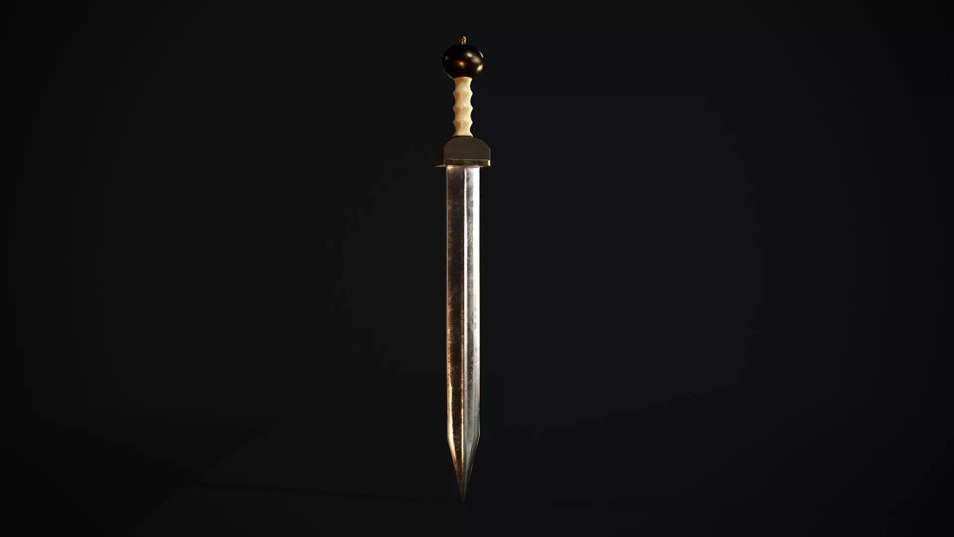 Gladius sword Low-poly 3D model_0