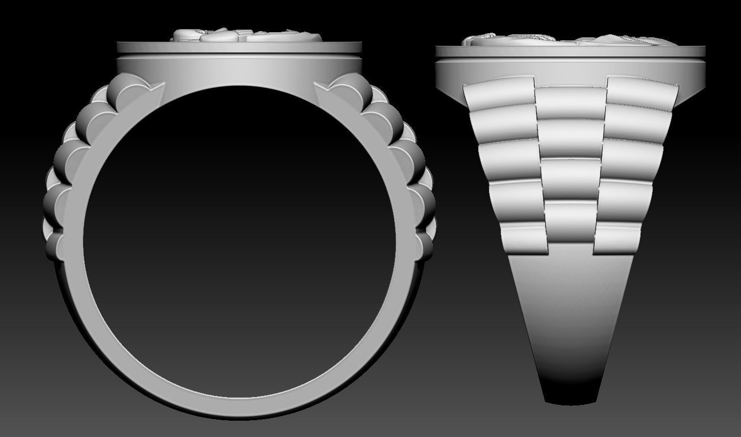 Mother and Baby Ring 3D print model_6