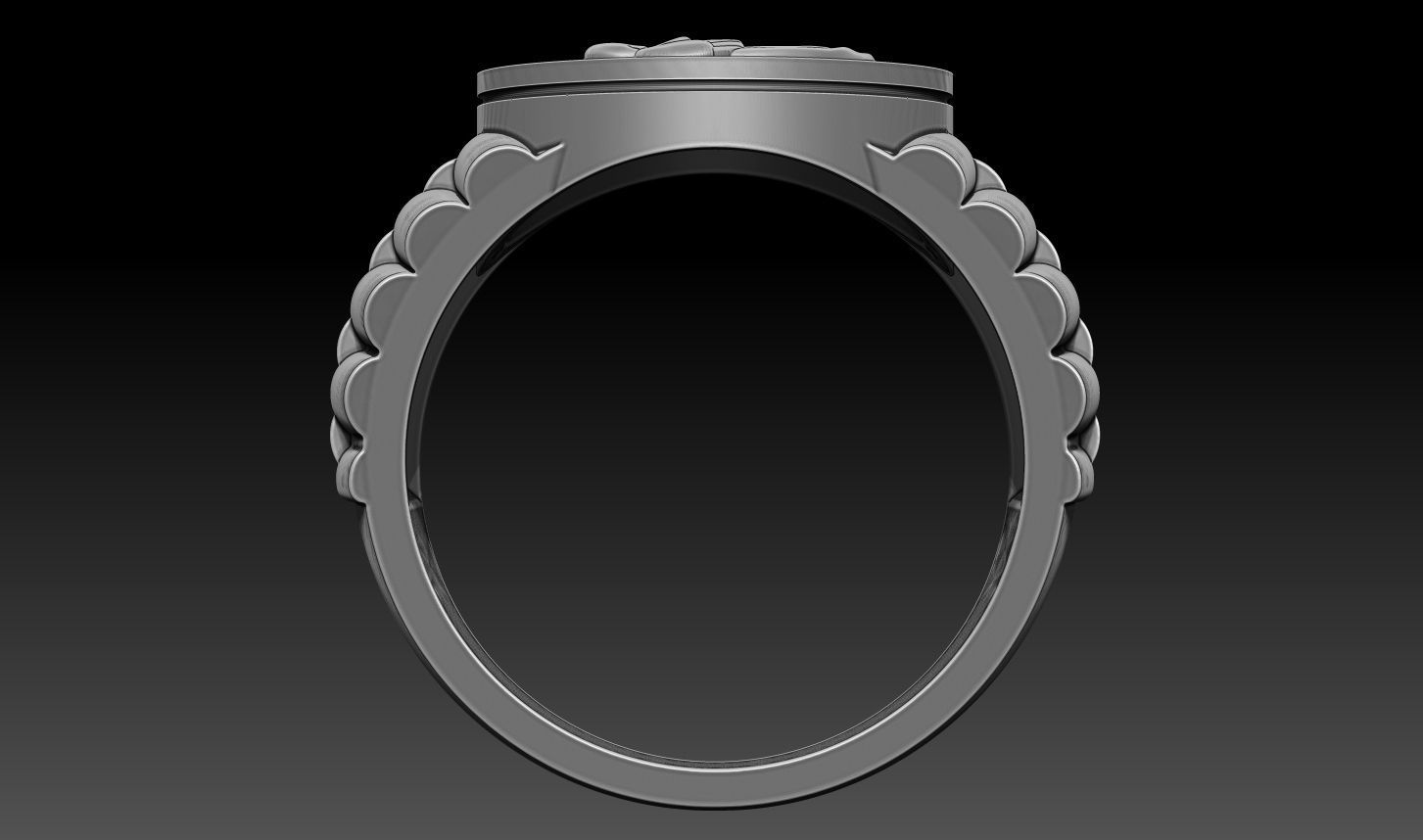 Mother and Baby Ring 3D print model_9