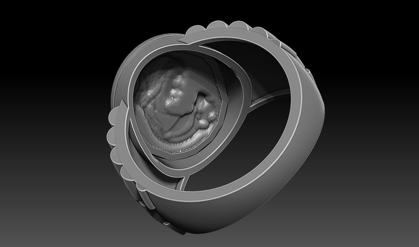 Mother and Baby Ring 3D print model_8