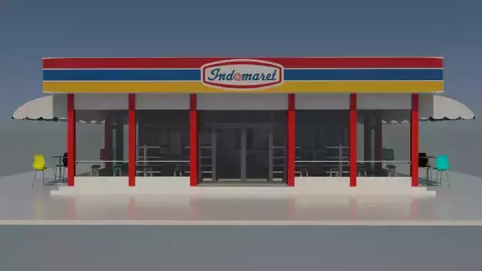 Indomaret Grocery Store 3D print model