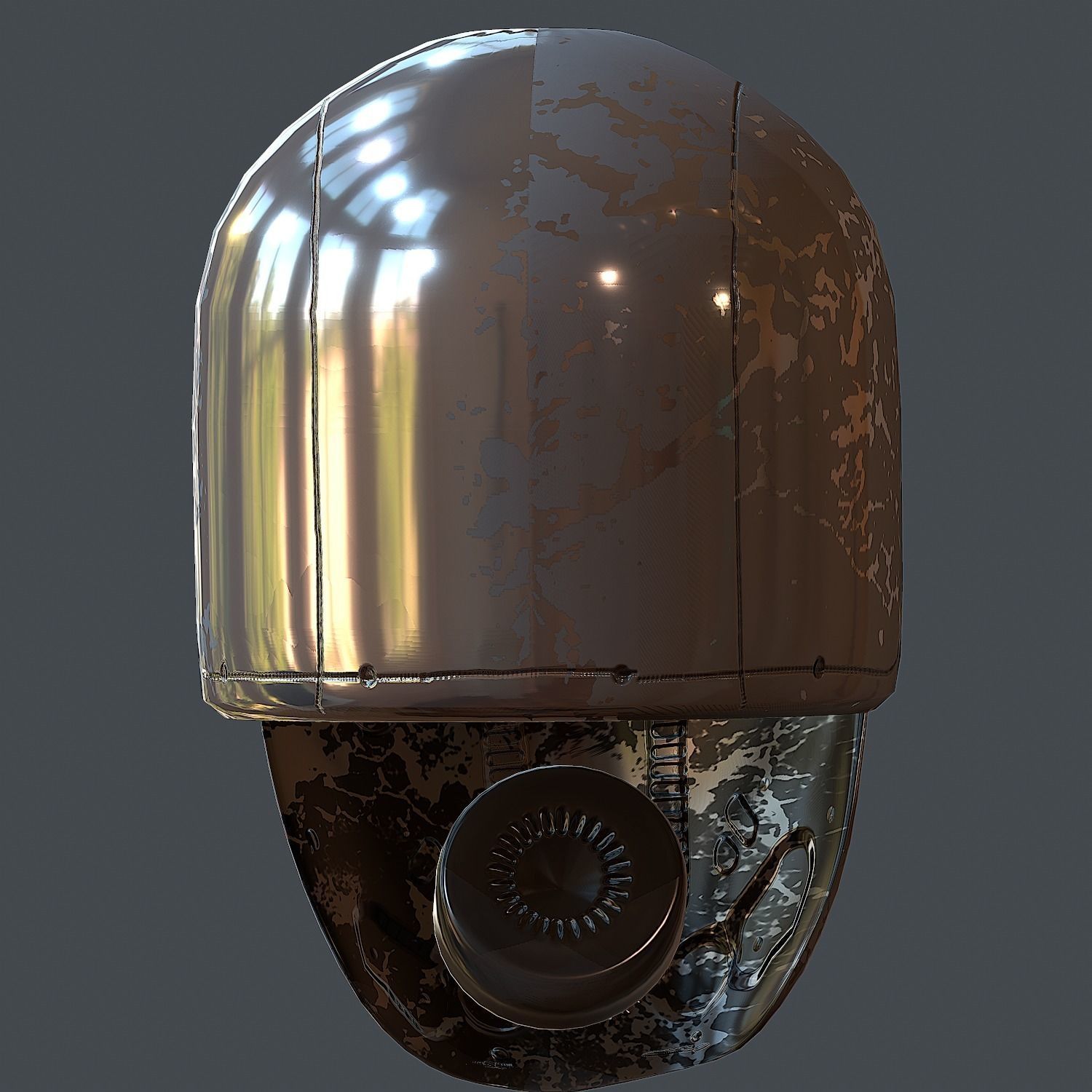 Gas mask helmet 3d model scifi Low-poly Low-poly 3D model Low-poly 3D model_5