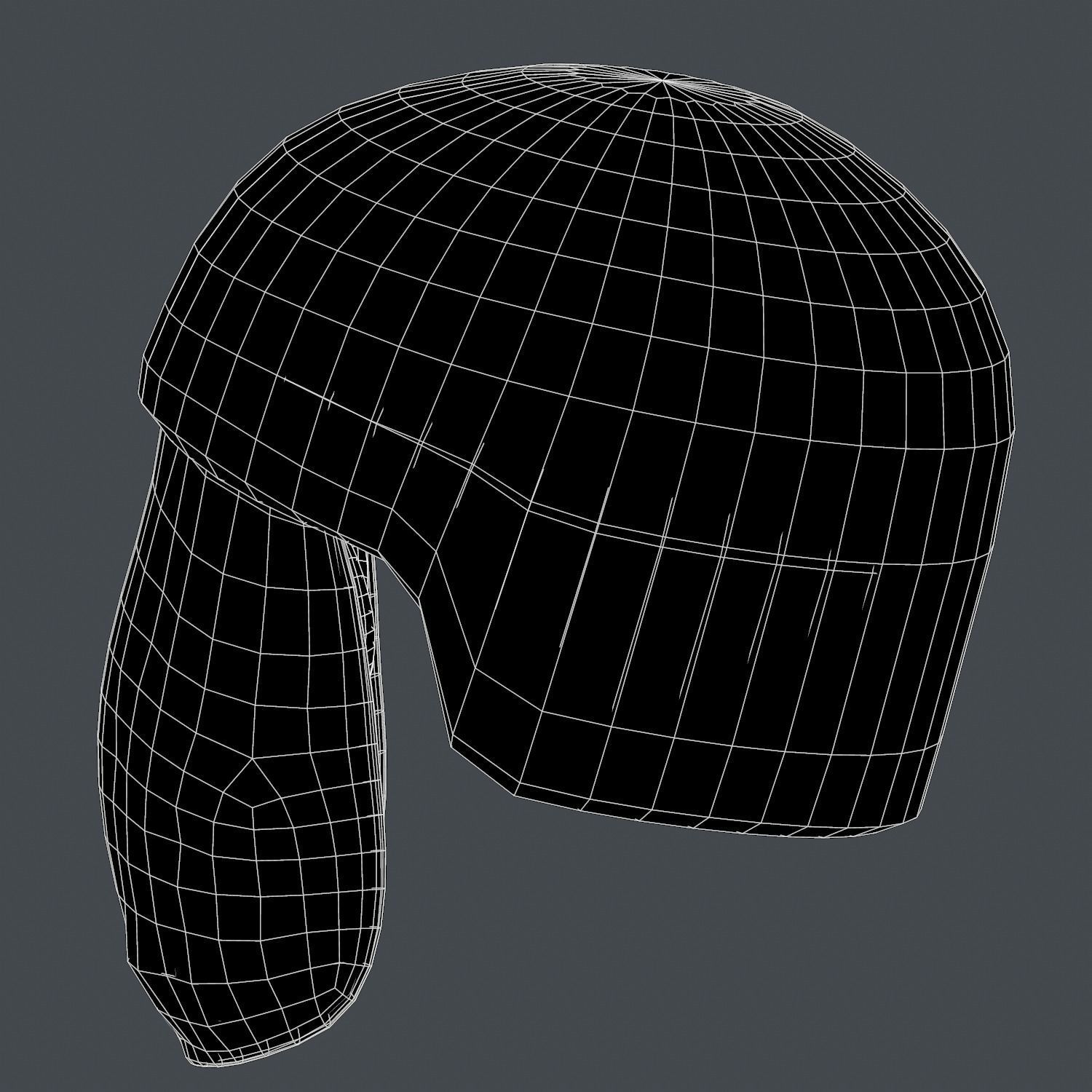 Gas mask helmet 3d model scifi Low-poly Low-poly 3D model Low-poly 3D model_6