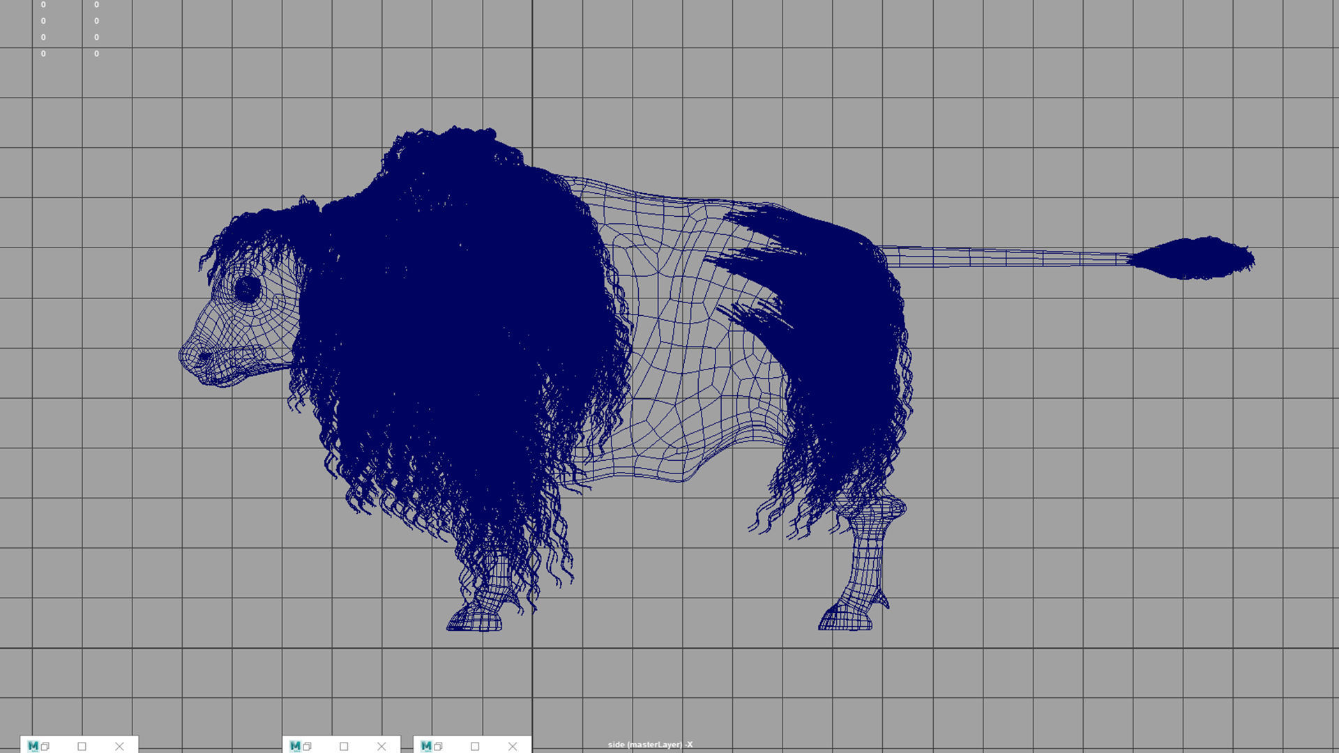 yak 1 bull 3D model_4