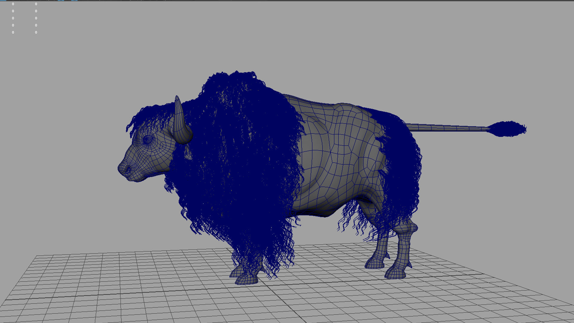 yak 1 bull 3D model_5