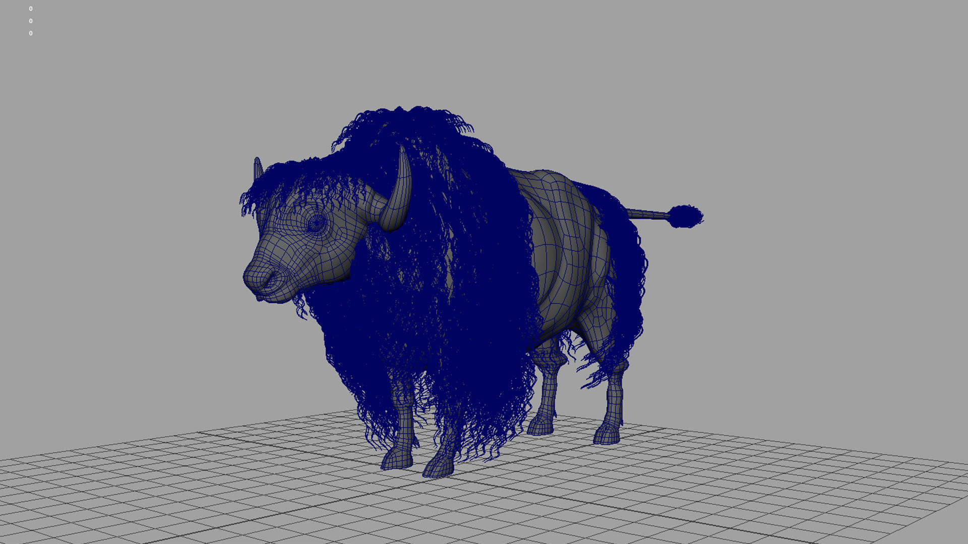 yak 1 bull 3D model_8