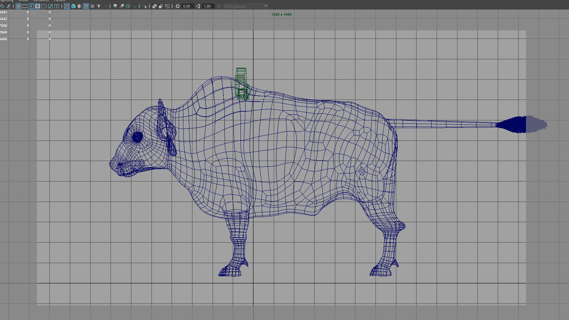 yak 2 bull 3D model_4
