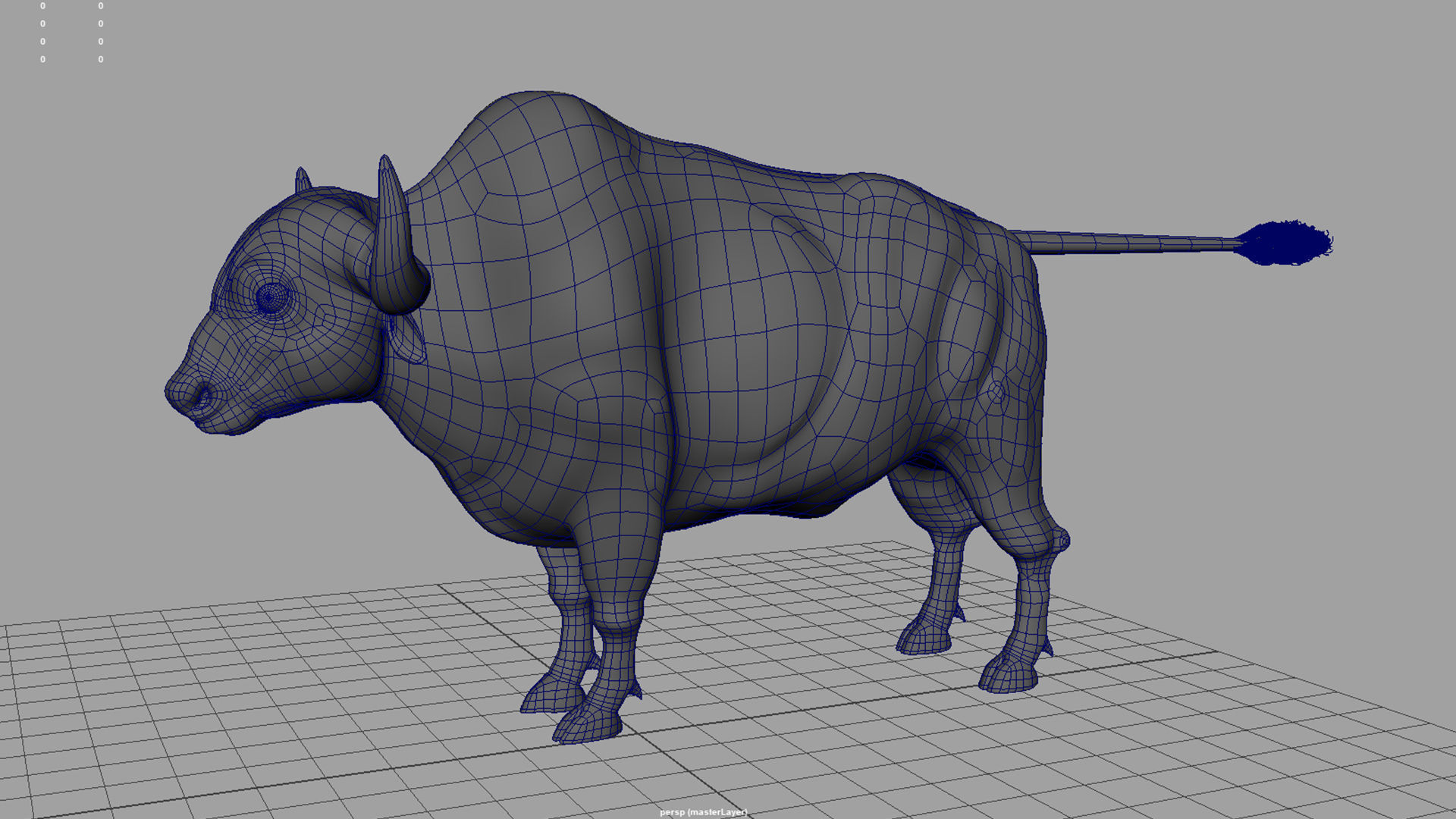 yak 2 bull 3D model_3