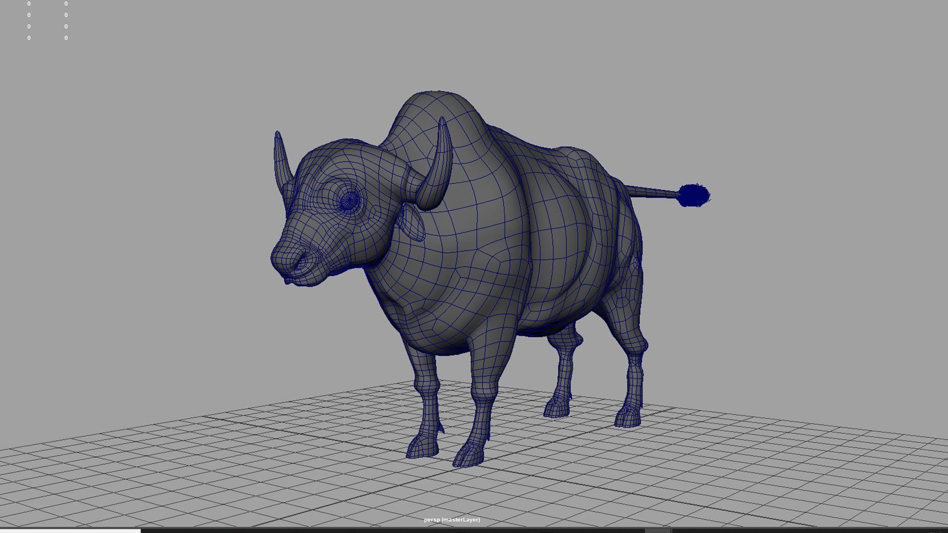 yak 2 bull 3D model_5